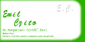 emil czito business card